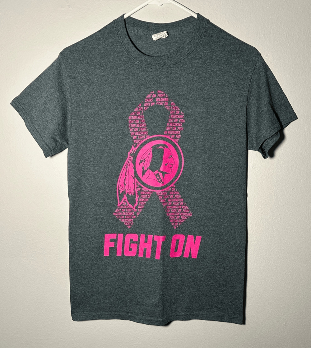 Vintage Washington Redskins Cure for Cancer Fight On T-Shirt Unisex Sz Small